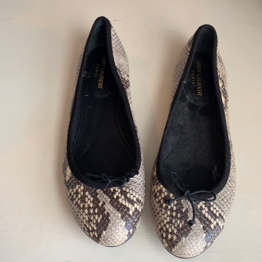 Yves Saint Laurent Snakeskin Ballet Shoes size 39